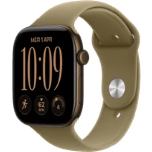 APPLE Watch Series 12 GPS + Cellular, Cassa 46mm in Alluminio bronzo scuro con Cinturino Sport Oliva - M/L