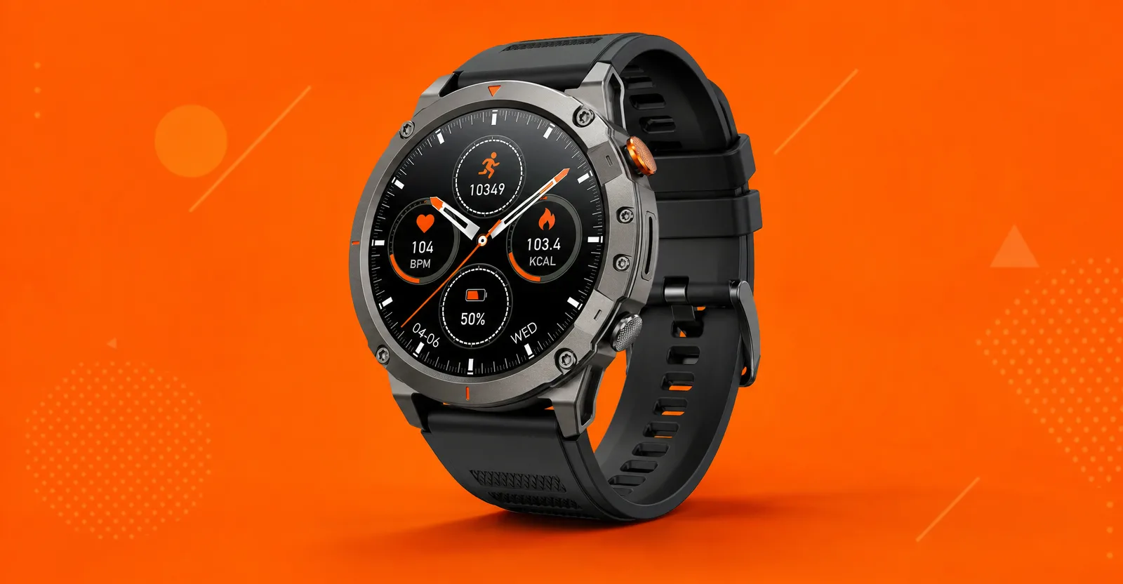 Immagine editoriale che rappresenta: DOOGEEEco ANYMOVING M1 PRO a 179,99€: smartwatch GPS AMOLED con 120€ di sconto