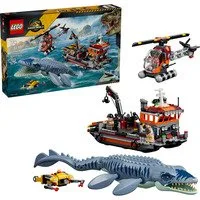 Jurassic World Attacco del Mosasauro alla barca, Giochi di costruzione