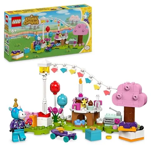 LEGO Animal Crossing Festa di Compleanno di Giuliano, Giochi Creativi per Bambini e Bambine da 6 Anni con Minifigure di Unicorno Giocattolo della Serie di Videogiochi, Idea Regalo di Compleanno 77046
