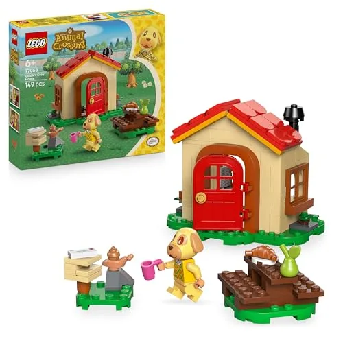 LEGO Animal Crossing La Casetta di Dora - Giocattolo con Minifigure, Pianoforte, Tavolo da Picnic, Accessori e Cibo - Regalo per Gamer, Bambine, Bambini e Fan da 6 Anni in su - 77058