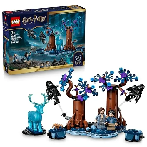 LEGO Harry Potter Foresta Proibita: Expecto Patronum Giocattolo - Modello con 2 Dissennatori, un Cervo e 2 Minifigure, tra cui Sirius Black - Regalo per Bambine, Bambini e Fan da 7 Anni in su - 76475