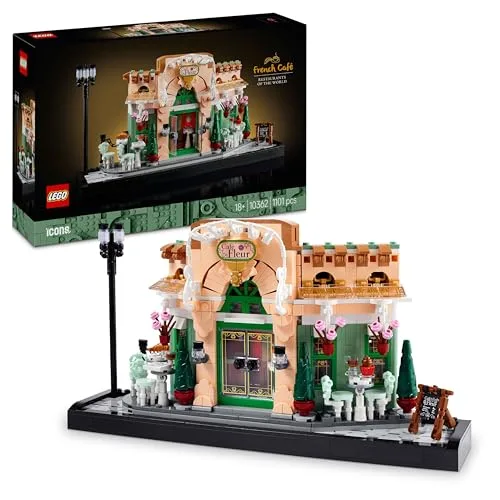 LEGO Icons Café Francese - Kit Modellismo Fai da Te per Adulti da Collezione - Casa in Miniatura Progettata come Decorazione per Salotto, Casa o Ufficio - Idea Regalo Creativa per Donna o Uomo - 10362