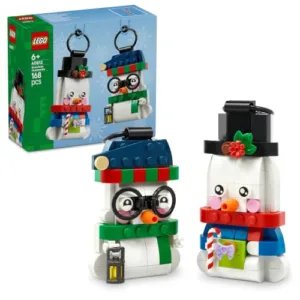 LEGO Pupazzi di Neve Ornamentali - Kit di Arti e Mestieri - Giochi di Natale con 2 Personaggi e Accessori - Decorazioni Natalizie da Appendere all'Albero - Regalo per Bambini e Bambine da 6 Anni 40812