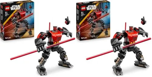 LEGO Star Wars 75411 Mech Darth Maul - Action Figure Giocattolo da Esposizione con Spada Laser Rossa a Doppia Lama e Minifigure - Regalo per Bambini da 6 Anni in su e per i Fan di The Clone Wars