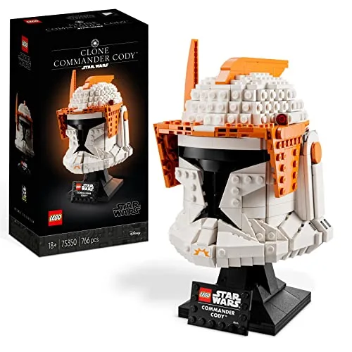 LEGO Star Wars Casco del Comandante Clone Cody, Set Serie Caschi 2023 da Costruire, Collezione per Adulti da The Clone Wars, Idea Regalo per Uomo, Donna, Lui o Lei da Esposizione 75350