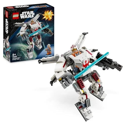 LEGO Star Wars Mech X-Wing di Luke Skywalker, Veicolo Robot Giocattolo Simile all'Astronave, Set di Giochi d'Avventura per Bambini e Bambine da 6 Anni in su, Piccolo Regalo da Collezione 75390