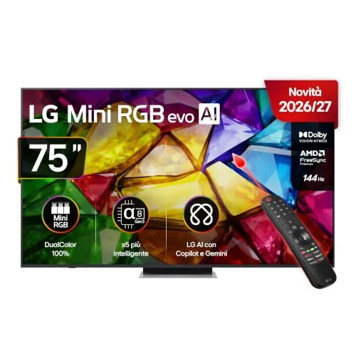 LG Mini RGB 75 Pollici, Serie MRGB87 2026 Smart TV 4K - 75MRGB87B6B