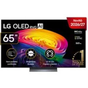 Lg Oled Evo Ai 65 Pollici Serie C6 Oled65c65la, 4k, Brightness Booster, Processore Î11 Gen3, Vrr 165hz,g-sync, Smart Tv 2026