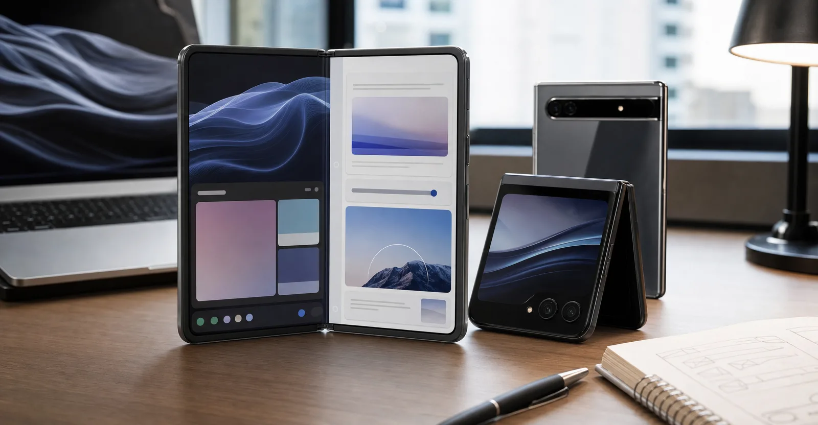 Immagine editoriale che rappresenta: Motorola studia un pieghevole “wide” per sfidare Fold e il futuro iPhone Ultra