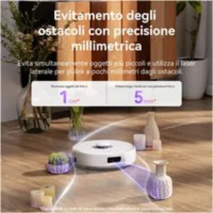 Narwal FREOZ10 Freo Z10 Robot Aspirapolvere Lavapavimenti LiDAR 3D 15000 Pa Autosvuotante Lavaggio 75°C Anti-groviglio Wi-Fi colore Bianco