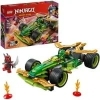 NINJAGO 71828 Racer Pull-Back di Lloyd - Modello di Auto da Corsa Giocattolo con 2 Minifigure e Armi, Giochi Bambini 7+, Giochi di costruzione