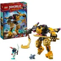 NINJAGO 71839 Battle Mech Spinjitzu di Arin con Action Figure Snodabile, Drago Giocattolo e 2 Minifigure, Idea Regalo 7+, Giochi di costruzione