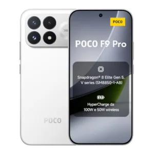 POCO F9 Pro, Smartphone 12+256GB, Bianco, Batteria 6330mAh, HyperCharge100W
