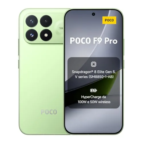 POCO F9 Pro, Smartphone 12+256GB, Verde Aurora, 6330mAh, HyperCharge 100W
