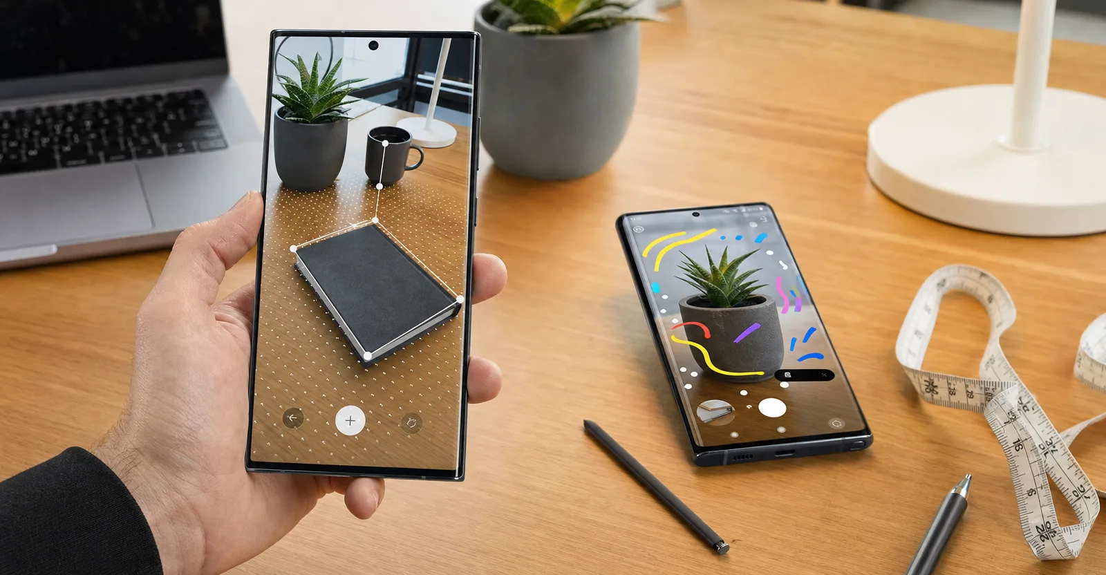 Immagine editoriale che rappresenta: Samsung prepara l’addio a Quick Measure e AR Doodle: le due app resteranno senza supporto dal 2027