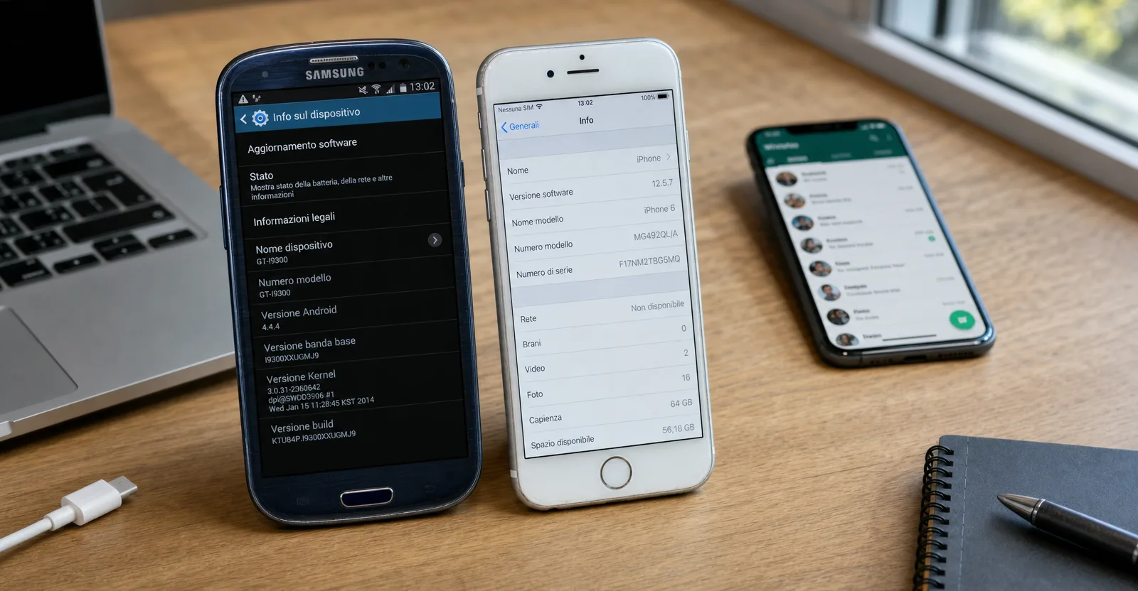 Immagine editoriale che rappresenta: WhatsApp taglia fuori i telefoni più vecchi: Android 4.4 e iOS 14 hanno già una scadenza